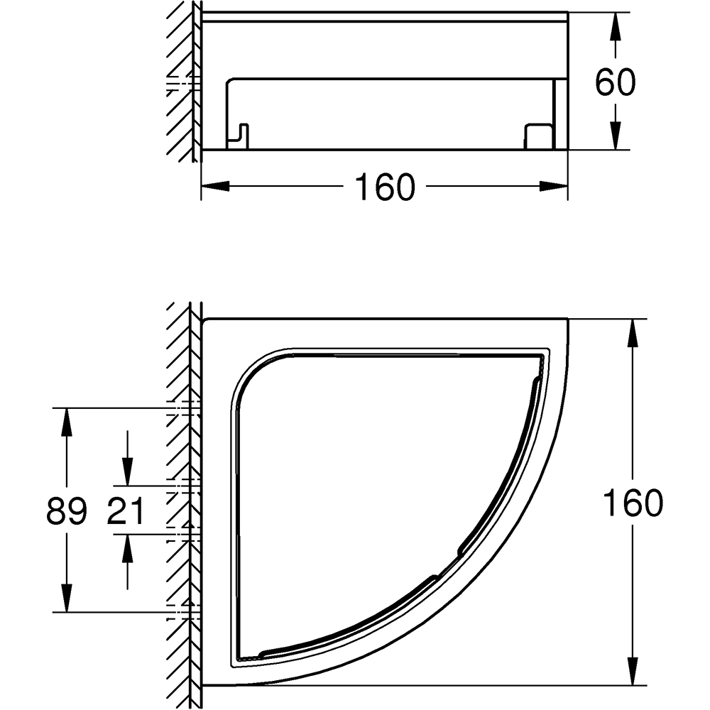 Etajera baie GROHE Start Cube 41106000, crom