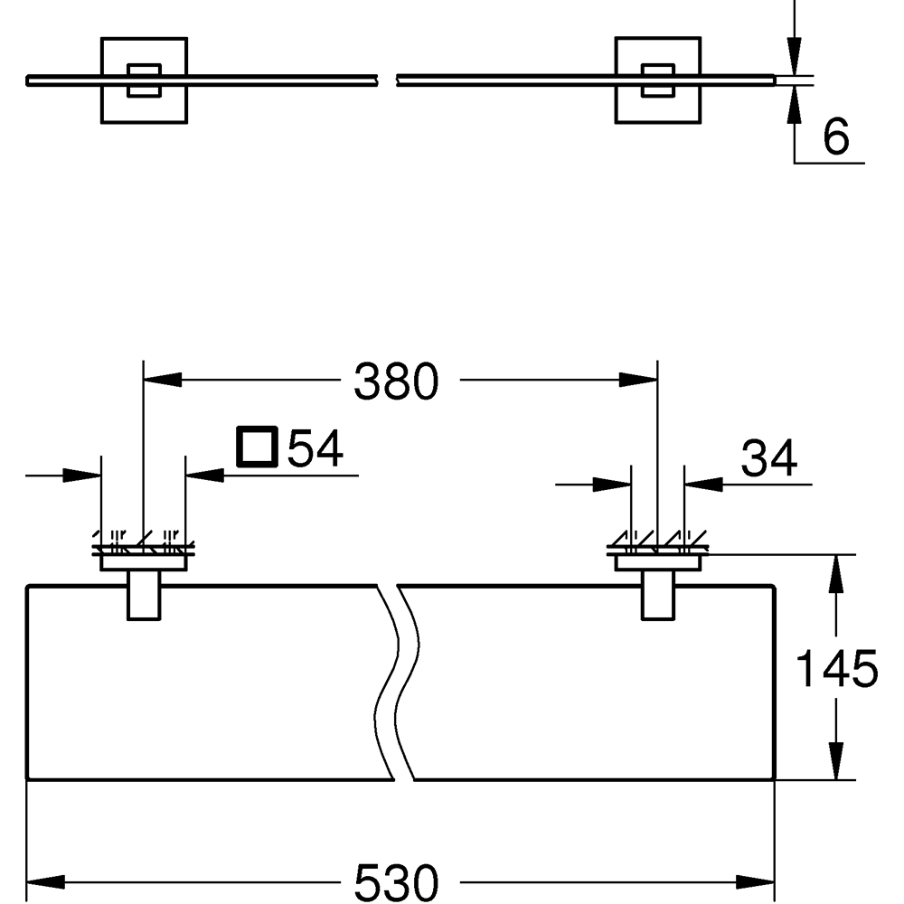 Etajera baie GROHE Start Cube 41109000, crom