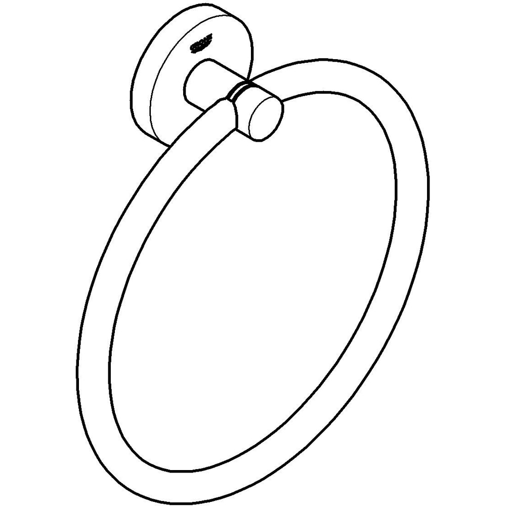 Suport prosop tip inel GROHE Start 411742430, negru