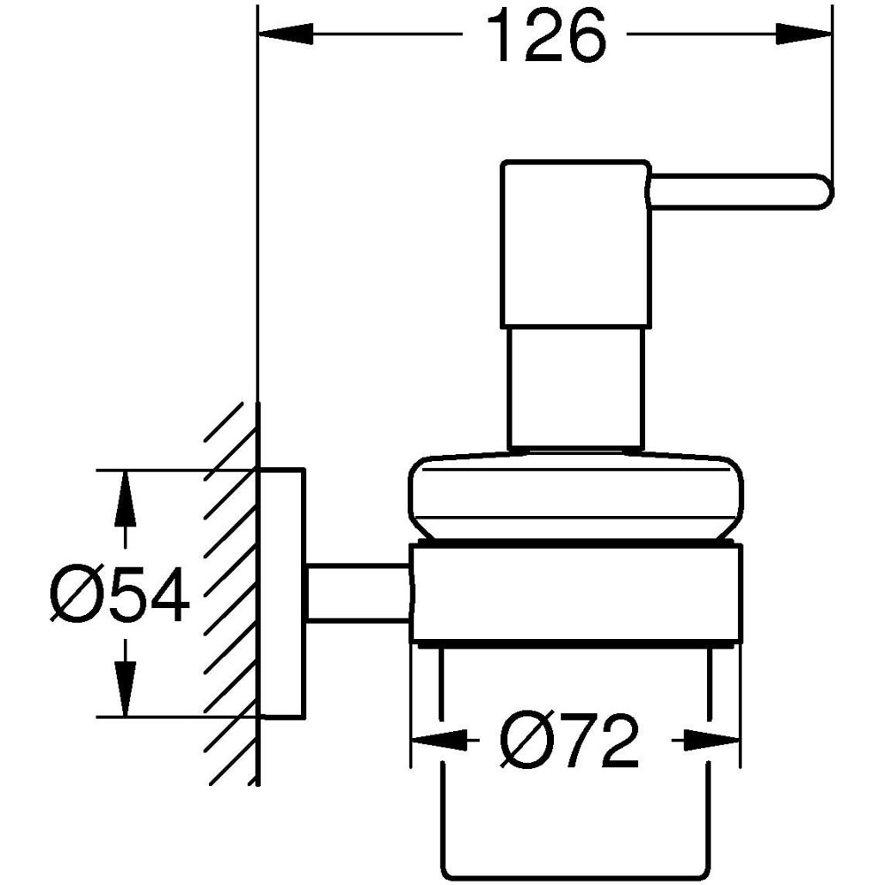 Dispenser sapun lichid GROHE Start 41195000, 160 ml, crom