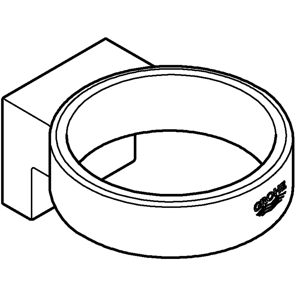 Suport pahar baie GROHE Selection 41217KF0, negru