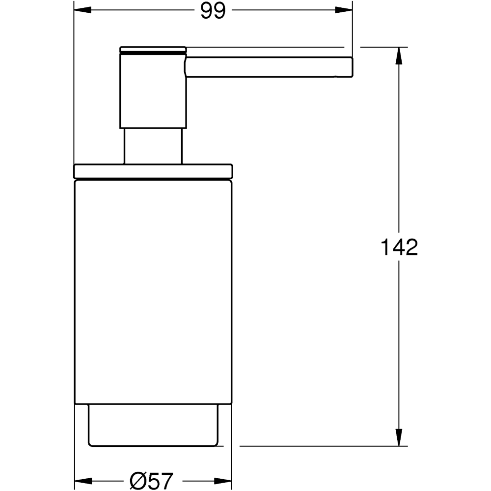Dispenser sapun lichid GROHE Selection 41218KF0, 120 ml, negru