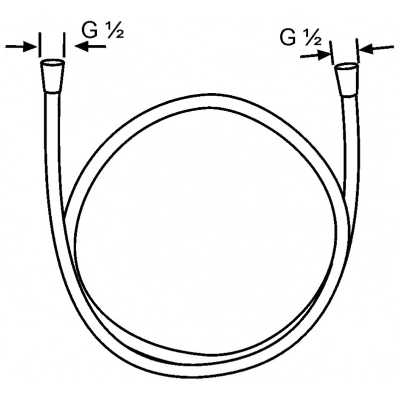 Furtun dus KLUDI LogoFlex 6105505-00, 1.25m, crom