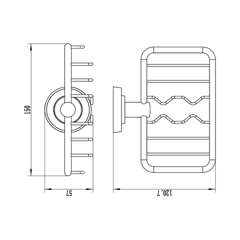 Suport sapun FERRO Torrente B01, crom