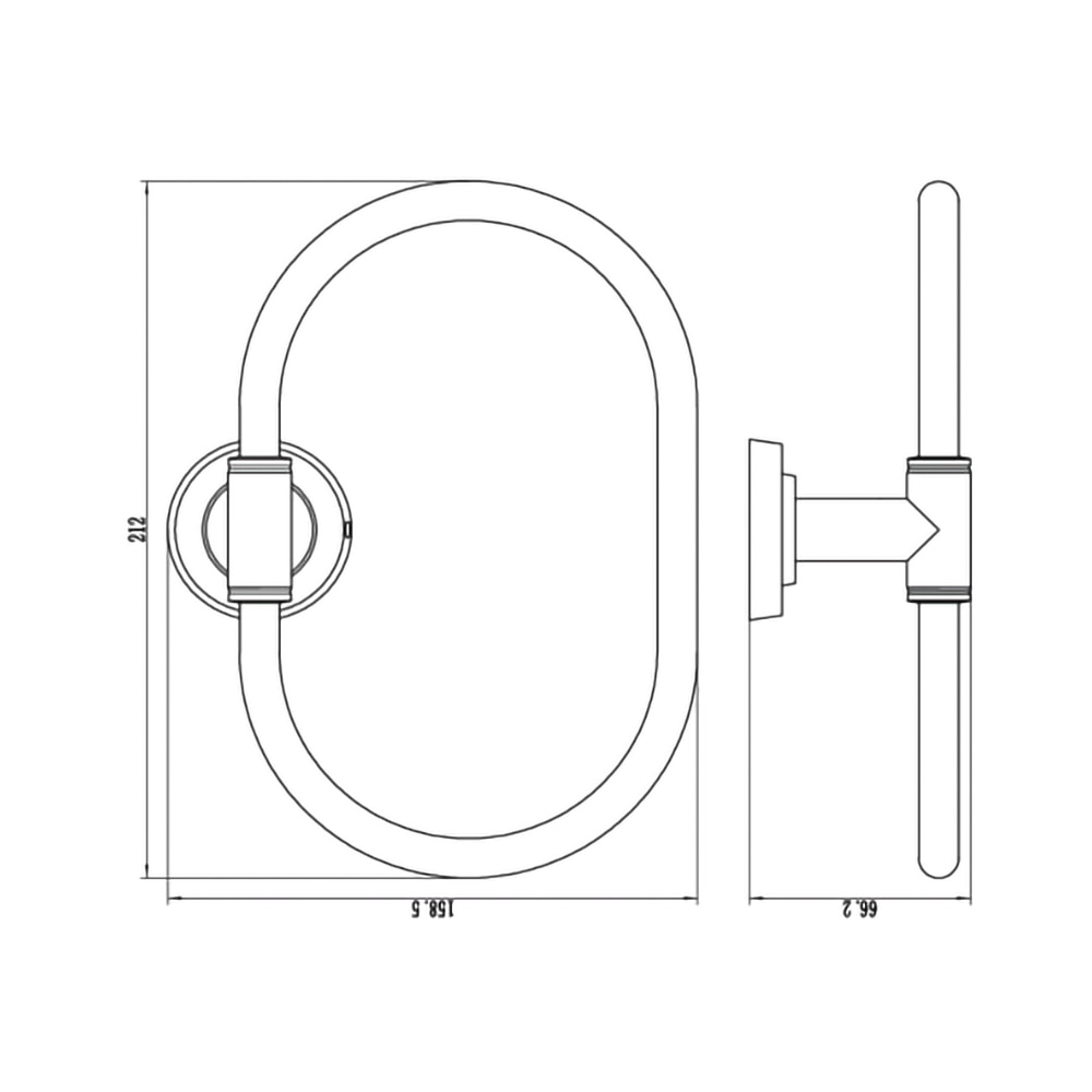Suport prosop tip inel FERRO Torrente B11, crom
