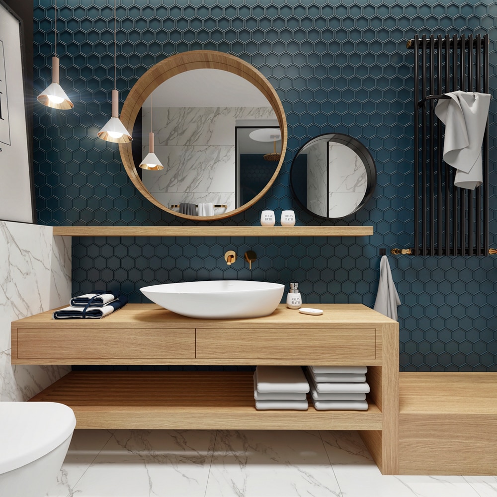 Pahar baie BISK Grama 05599, ceramica, alb