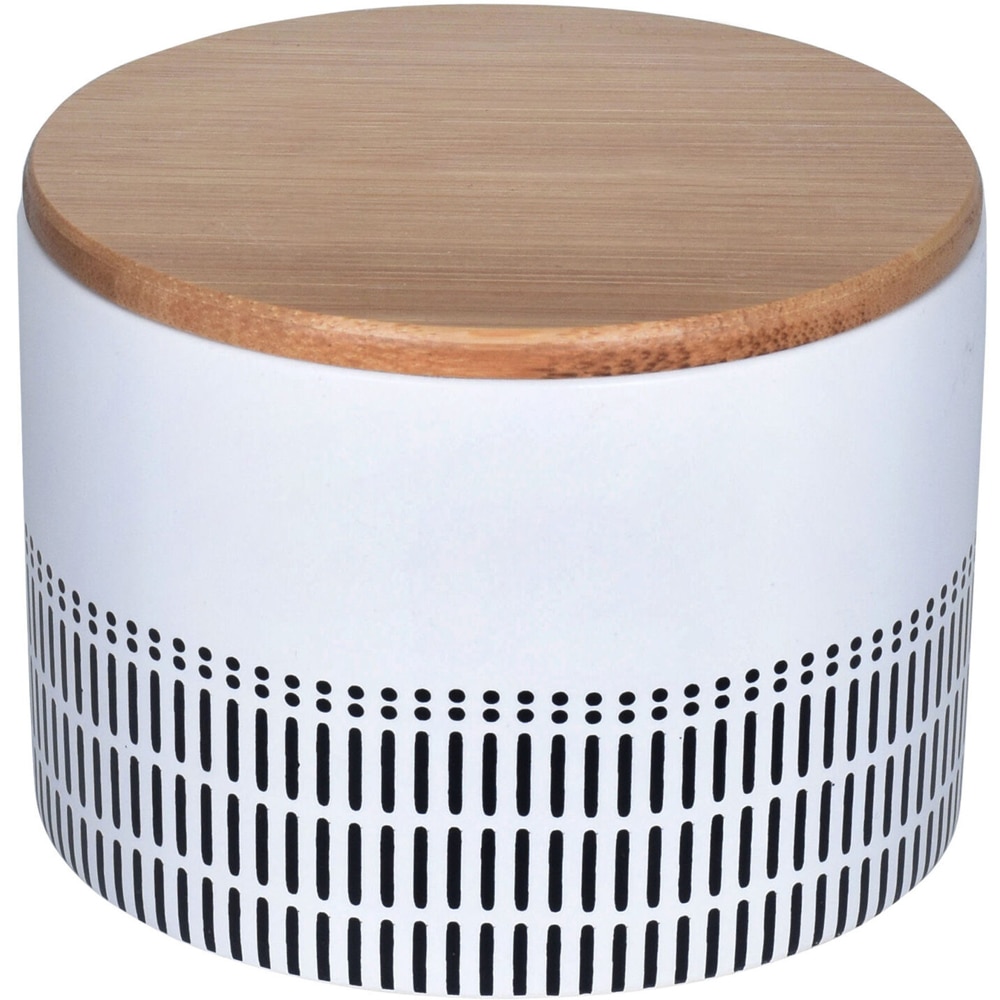 Recipient cosmetice BISK Etno 08195, alb-negru