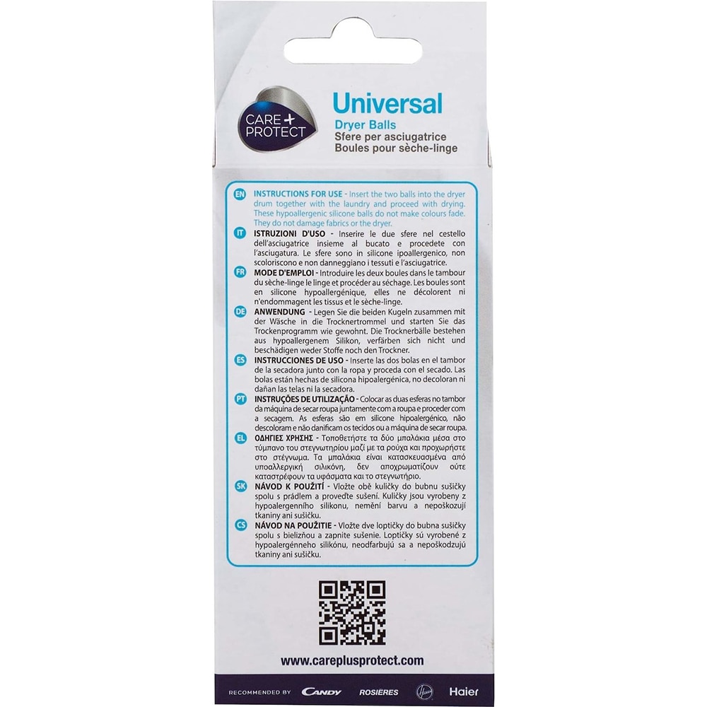 Set bile pentru uscator CANDY Care+Protect CDB1101, 2 bucati