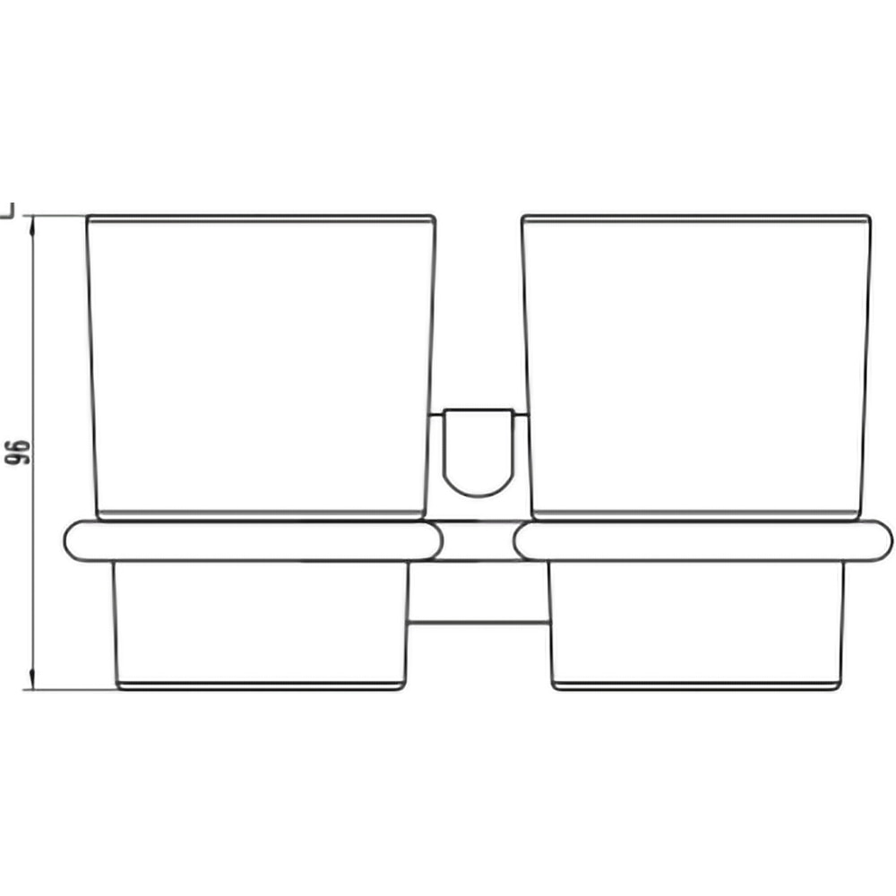 Pahar baie dublu FERRO Cascata E04, crom