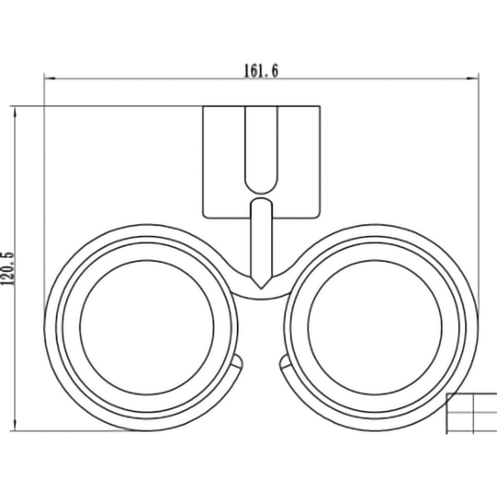 Pahar baie dublu FERRO Cascata E04, crom