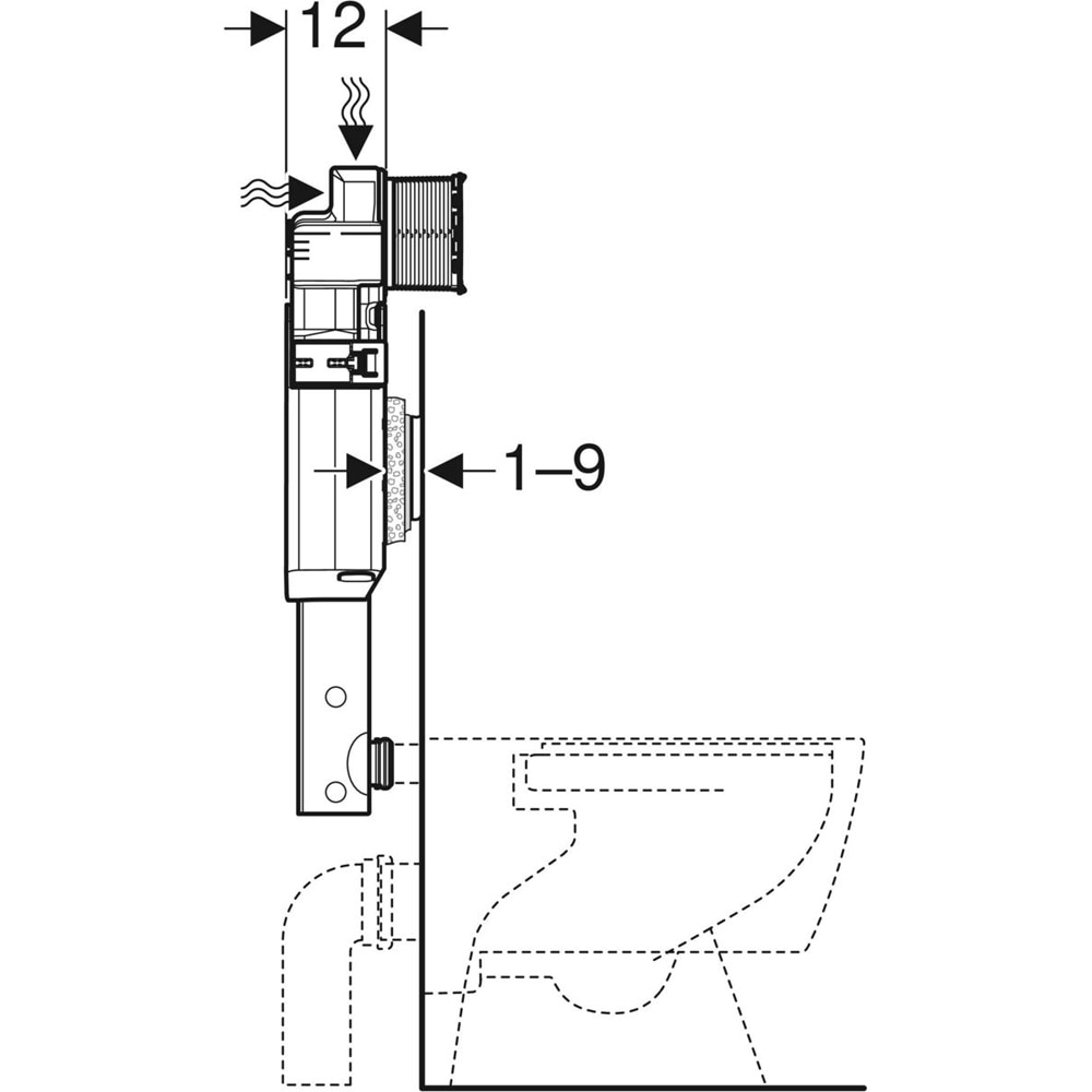 Rezervor WC incastrat GEBERIT Sigma 109.300.00.5, 6l
