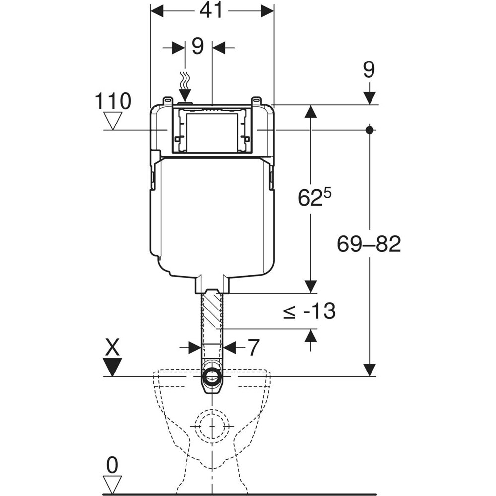 Rezervor WC incastrat GEBERIT Sigma 109.791.00.1, 6l