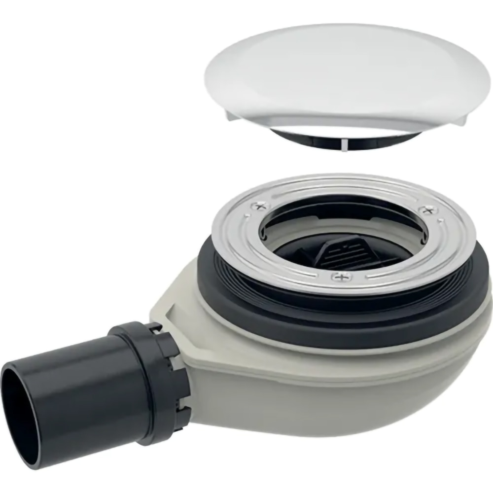 Sifon cadita dus GEBERIT 150.583.21.1, D 90 mm, crom