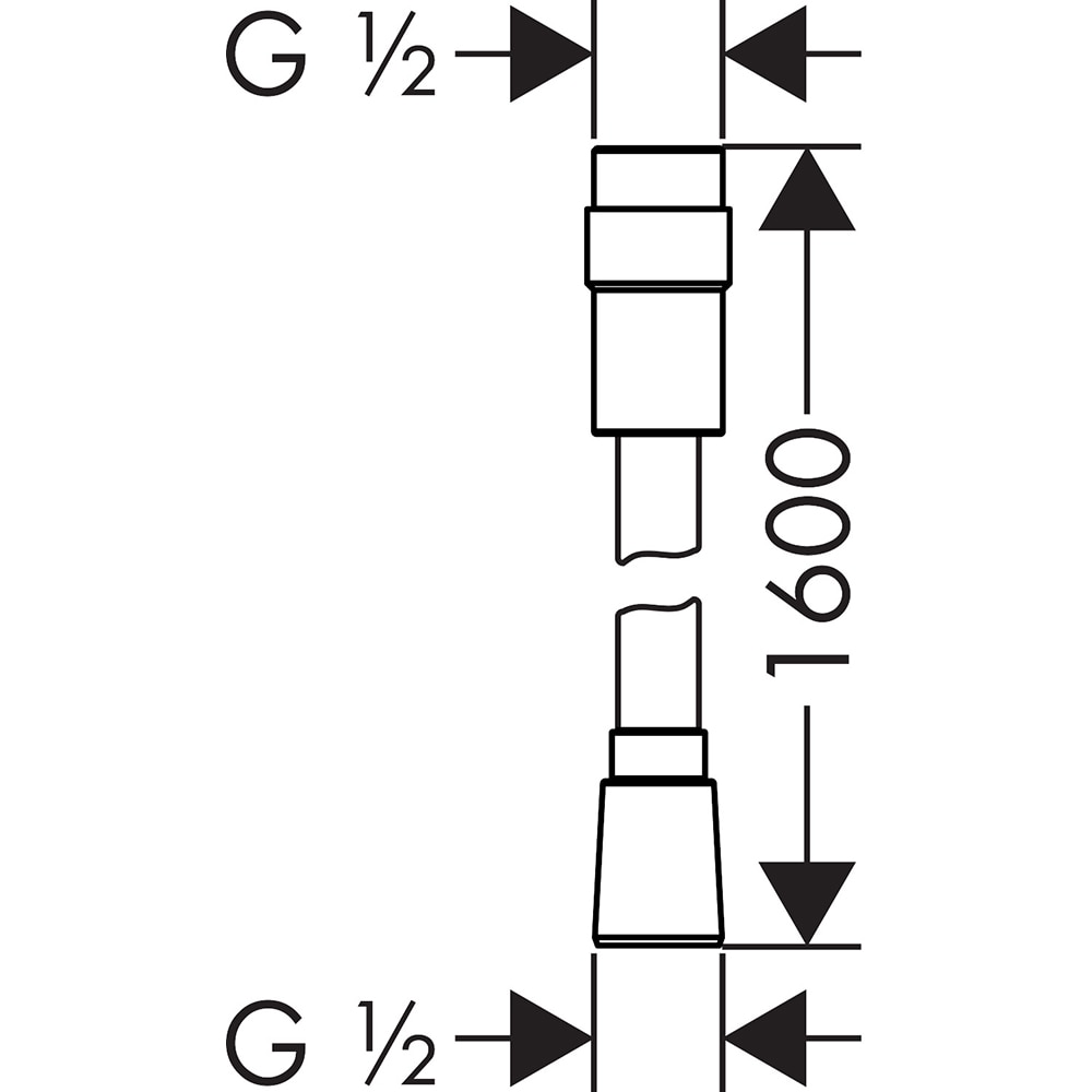 Furtun de dus HANSGROHE Isiflex 28248000, 1.6m, crom