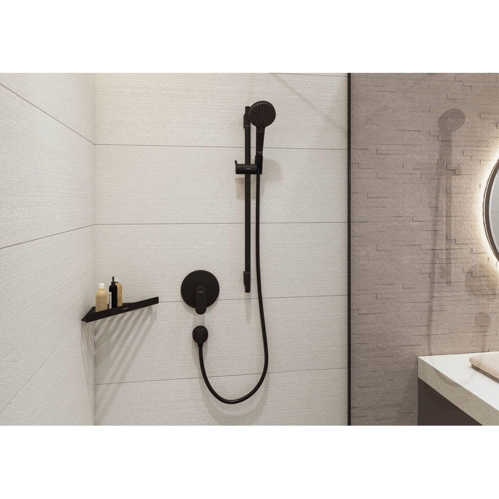Etajera baie HANSGROHE Addstoris 41741670, 30.5 cm, negru