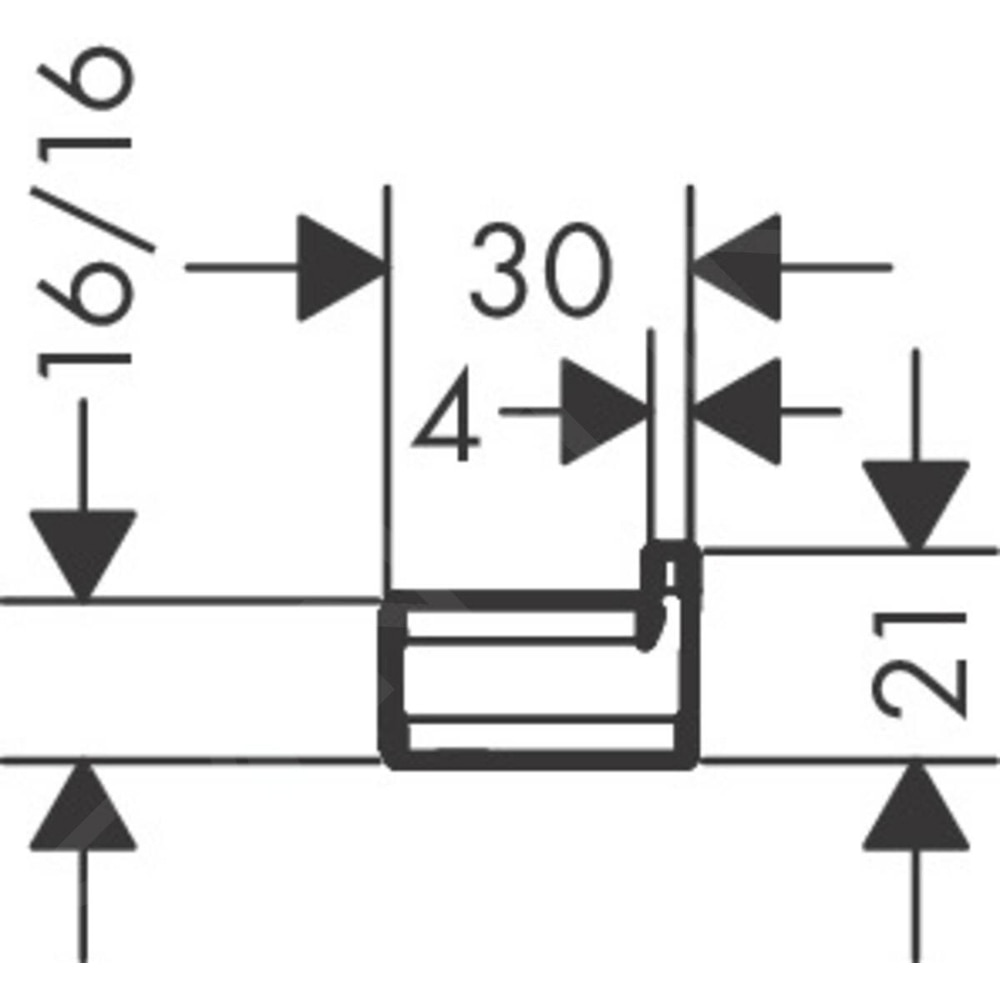 Cuier baie HANSGROHE Addstoris 41742000, crom