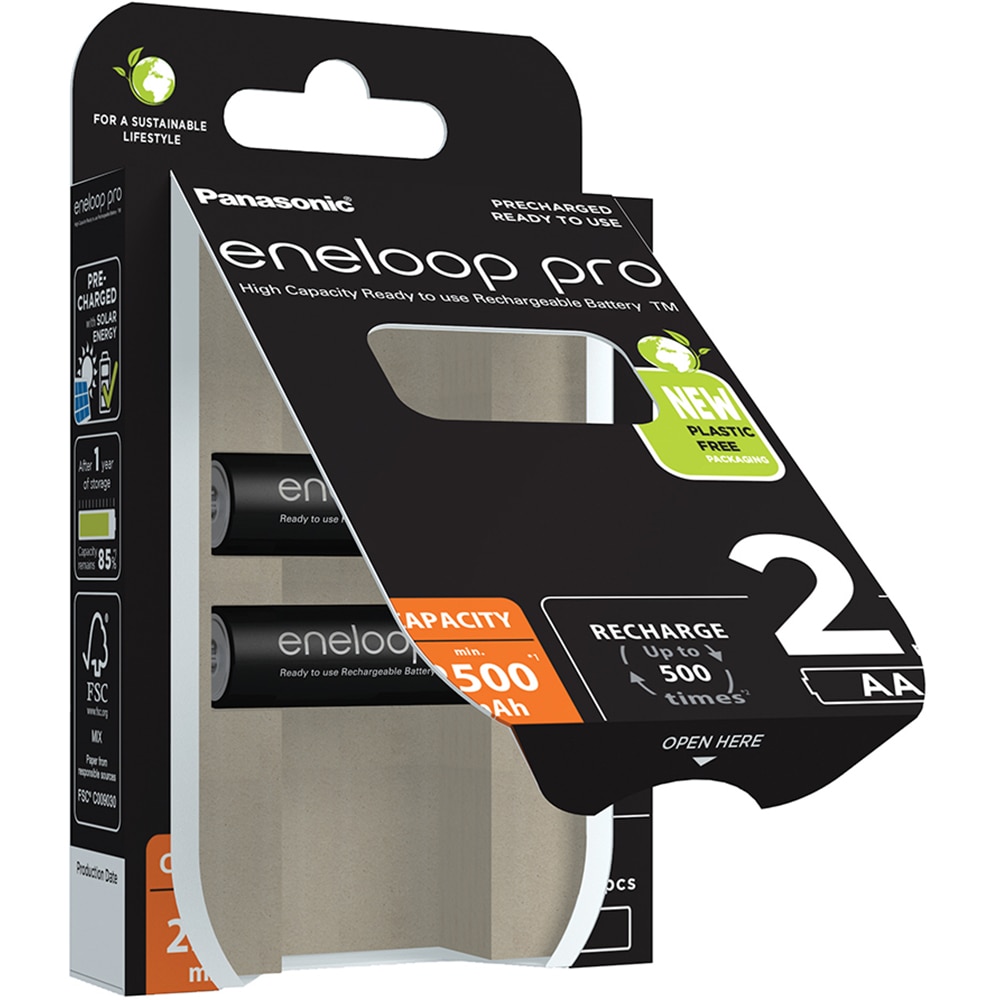 Acumulatori Ni-MH ENELOOP Pro BK-3HCDE/2BE LR6/AA, 1.2V, 2 bucati