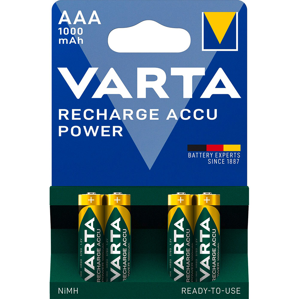 Acumulatori VARTA Accu, 1000mAh, AAA, 4 bucati