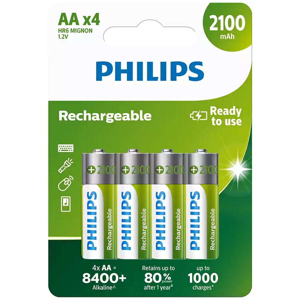 Acumulatori PHILIPS R6B4A210/10, AA, 2100 mAh, 4 bucati
