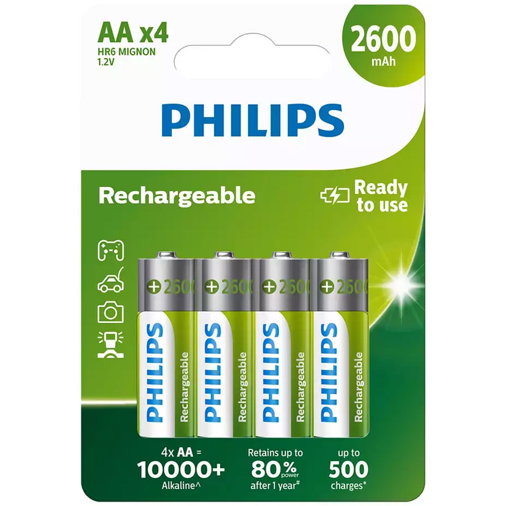Acumulatori PHILIPS R6B4B260/10, AA, 2600 mAh, 4 bucati
