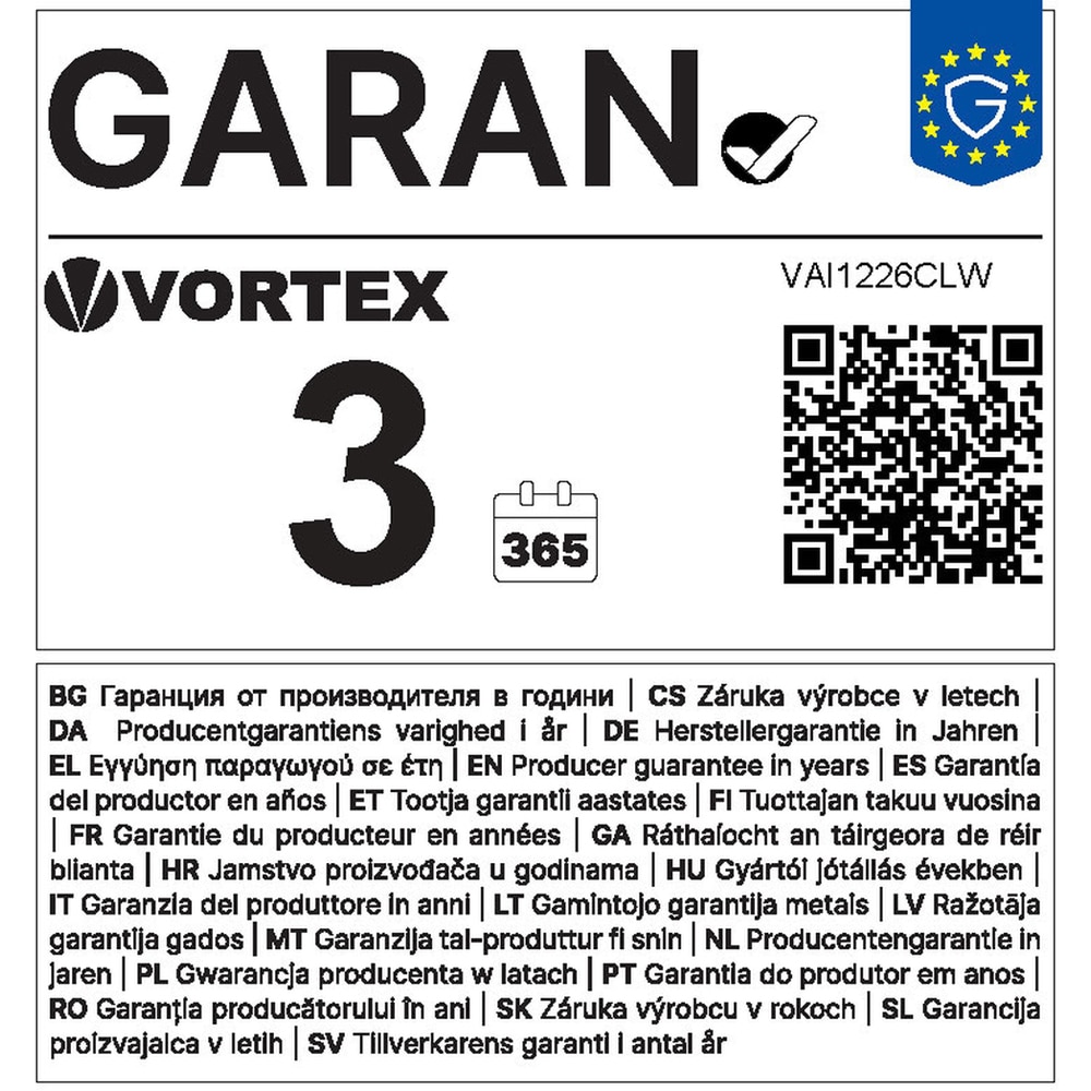 Aer conditionat VORTEX VAI1226CLW, 12000 BTU, A++/A+, Wi-Fi, 4D Air, Functie incalzire, Dezumidificare, Inverter, iFeel, kit instalare inclus, alb