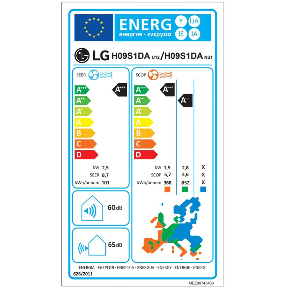 Aer conditionat LG Dualcool AI Deluxe, 9000 BTU, A+++/A++, Inverter, Wi-Fi, alb