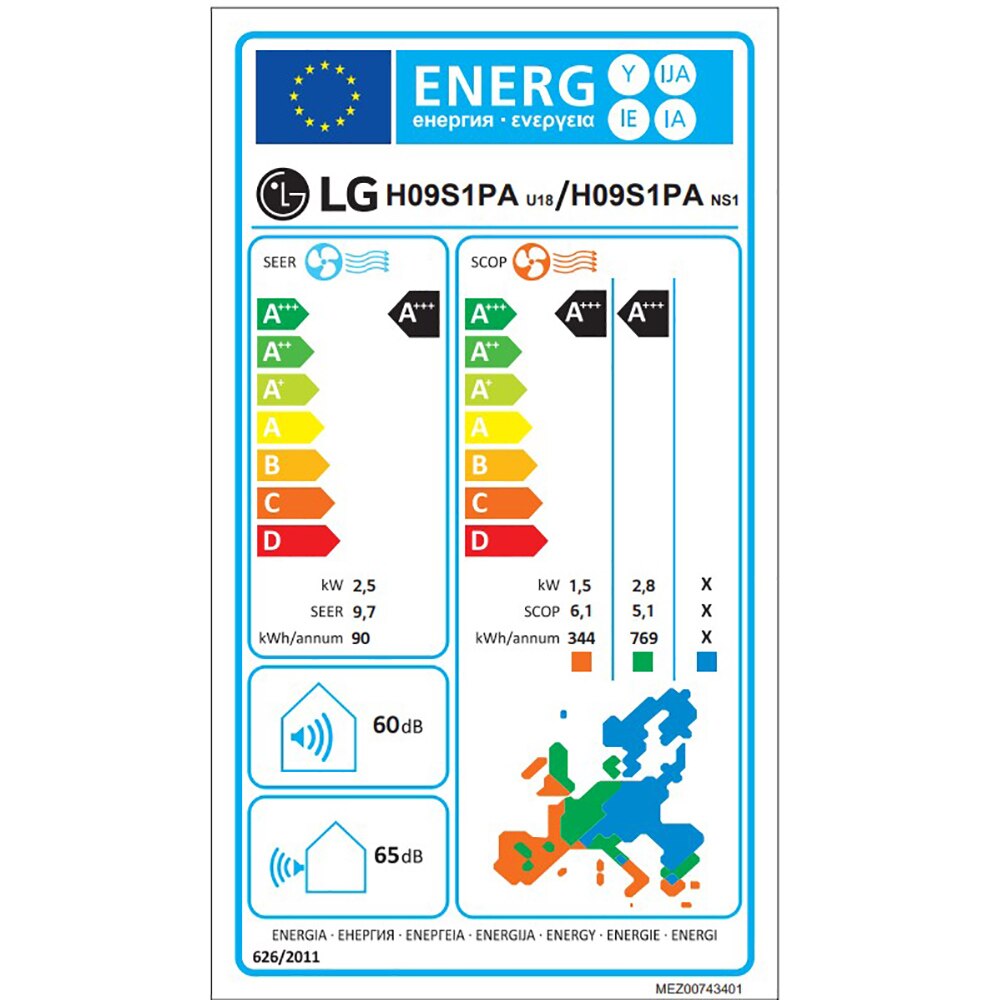 Aer conditionat LG Dualcool AI Premium, 9000 BTU, A+++/A+++, Inverter, Wi-Fi, alb