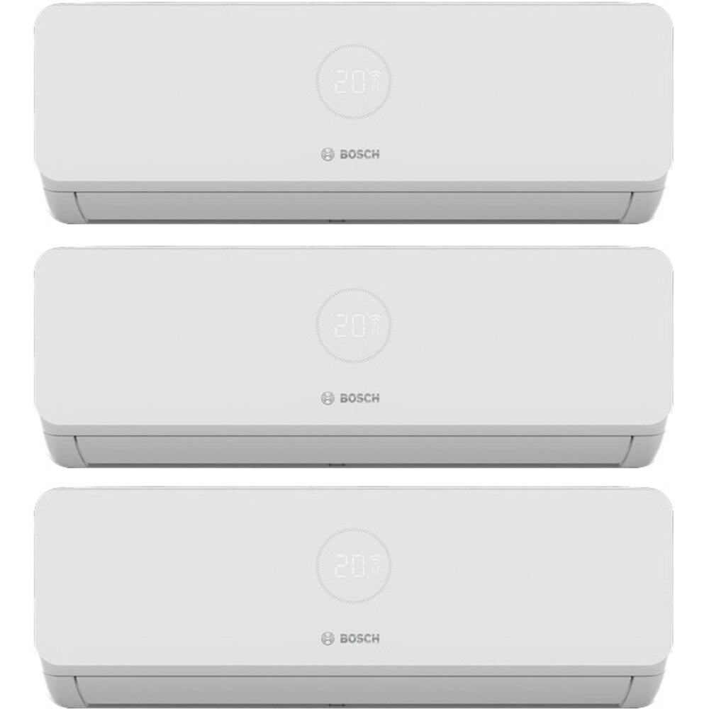 Sistem aer conditionat pentru 3 incaperi BOSCH Climate 3200i, 9000/9000/12000 BTU, A++/A+, Inverter, Unitate externa 27000 BTU, Afisaj, alb