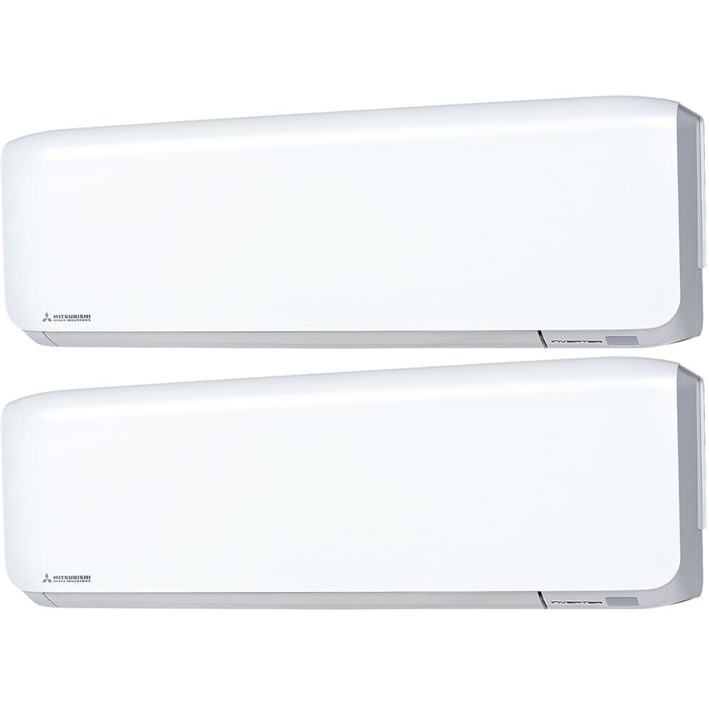 Sistem aer conditionat pentru 2 incaperi MITSUBISHI HEAVY, 2x9000BTU unitate interna, unitate externa 18000BTU, A+++/A++, Inverter, Wi-Fi, Alb