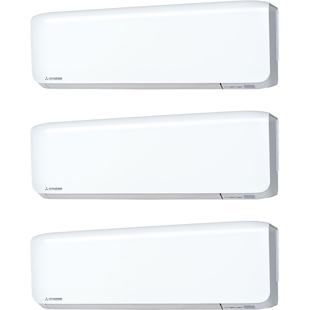 Sistem aer conditionat pentru 3 incaperi MITSUBISHI HEAVY, 7000/7000/9000 unitatea interna, unitate externa 21000BTU, A+++/A++, Inverter, Functie incalzire, Wi-Fi, alb