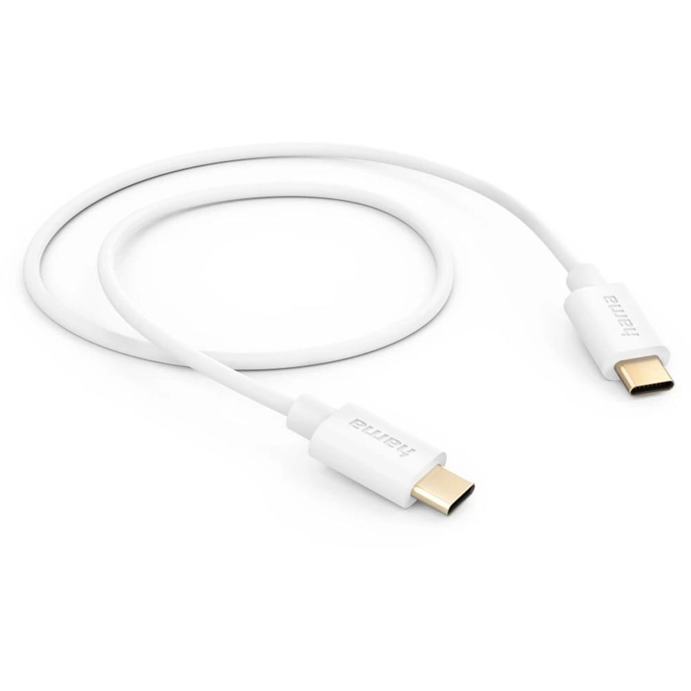 Cablu date HAMA 201590, USB-C - USB-C, 1 m, alb