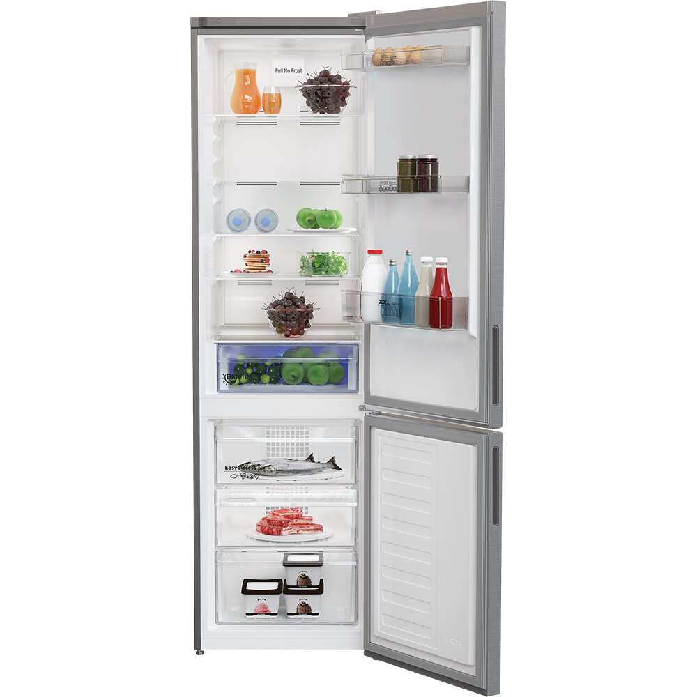 Combina frigorifica ARCTIC AK60406E40NFMT, Full No Frost, 362 l, H 202.5 cm, Clasa E, argintiu