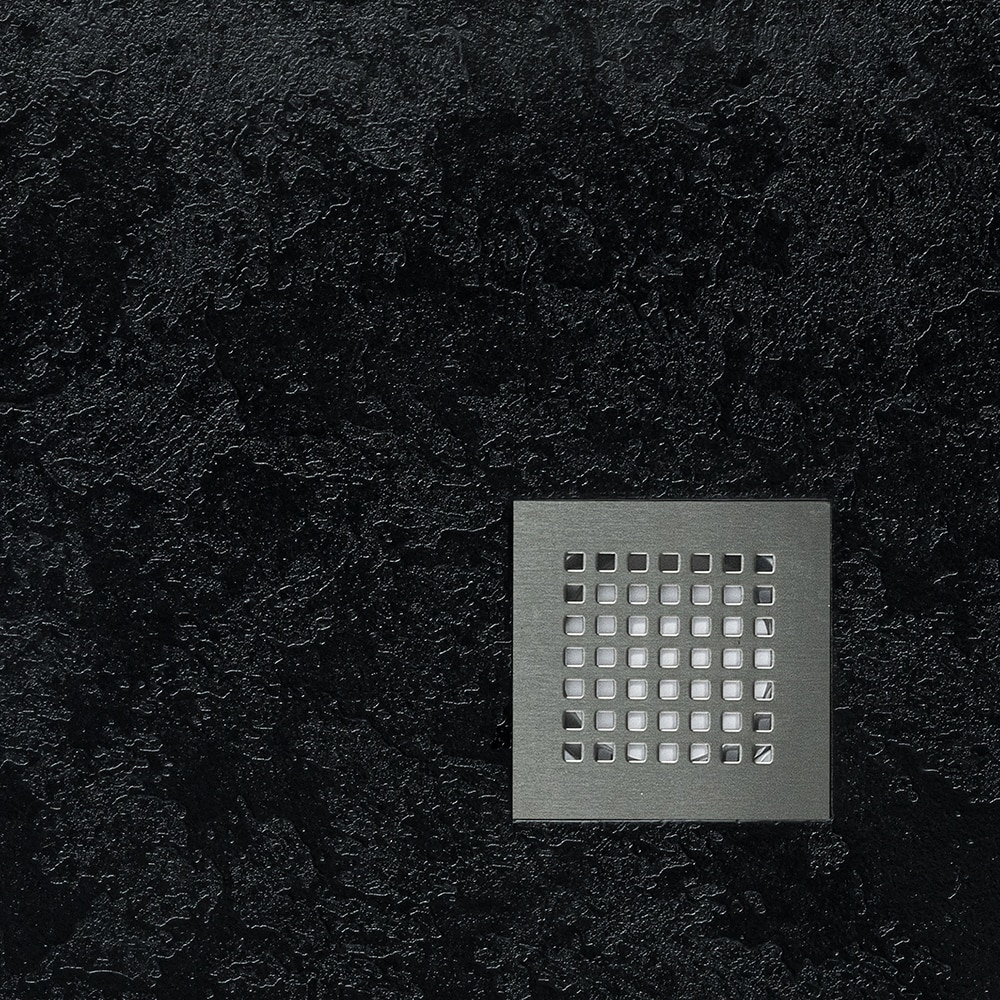 Cadita dus Ligro, dreptunghiulara, compozit, 80 x 120 cm, negru