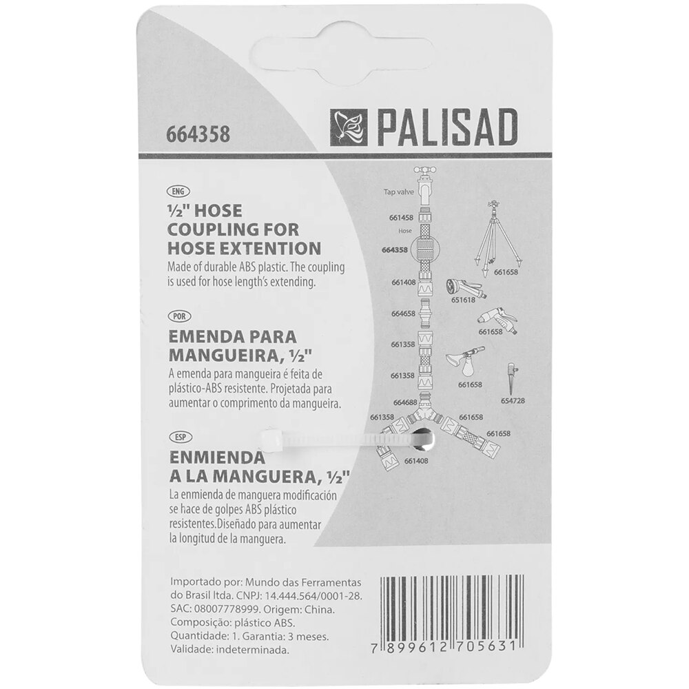 Conector sertizare furtun PALISAD 664358, 1/2", ABS