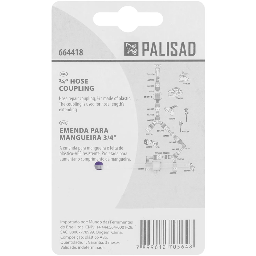 Conector sertizare furtun PALISAD 664418, 1/2", ABS