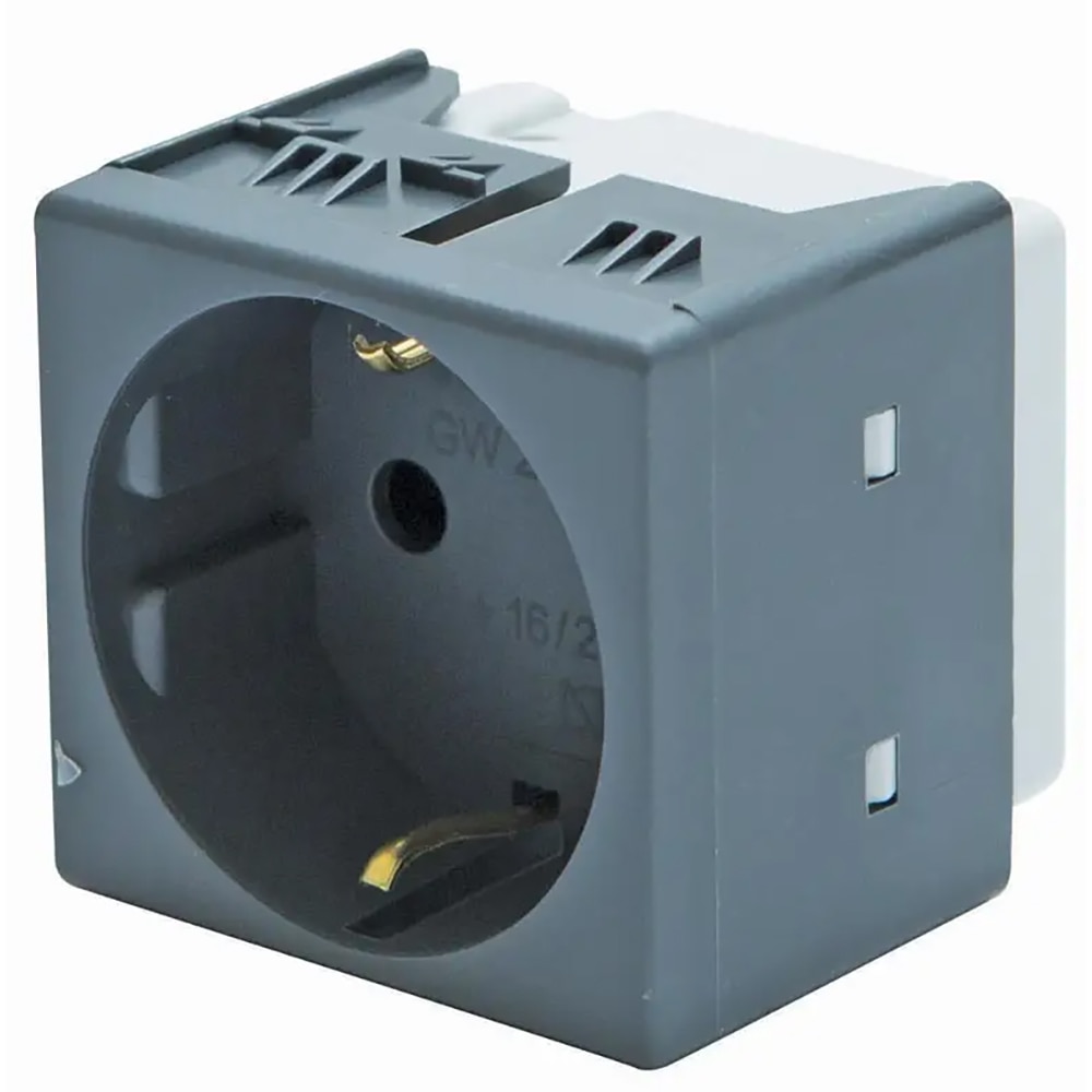 Priza GEWISS GW21265, IP20, 16A, 250V, negru
