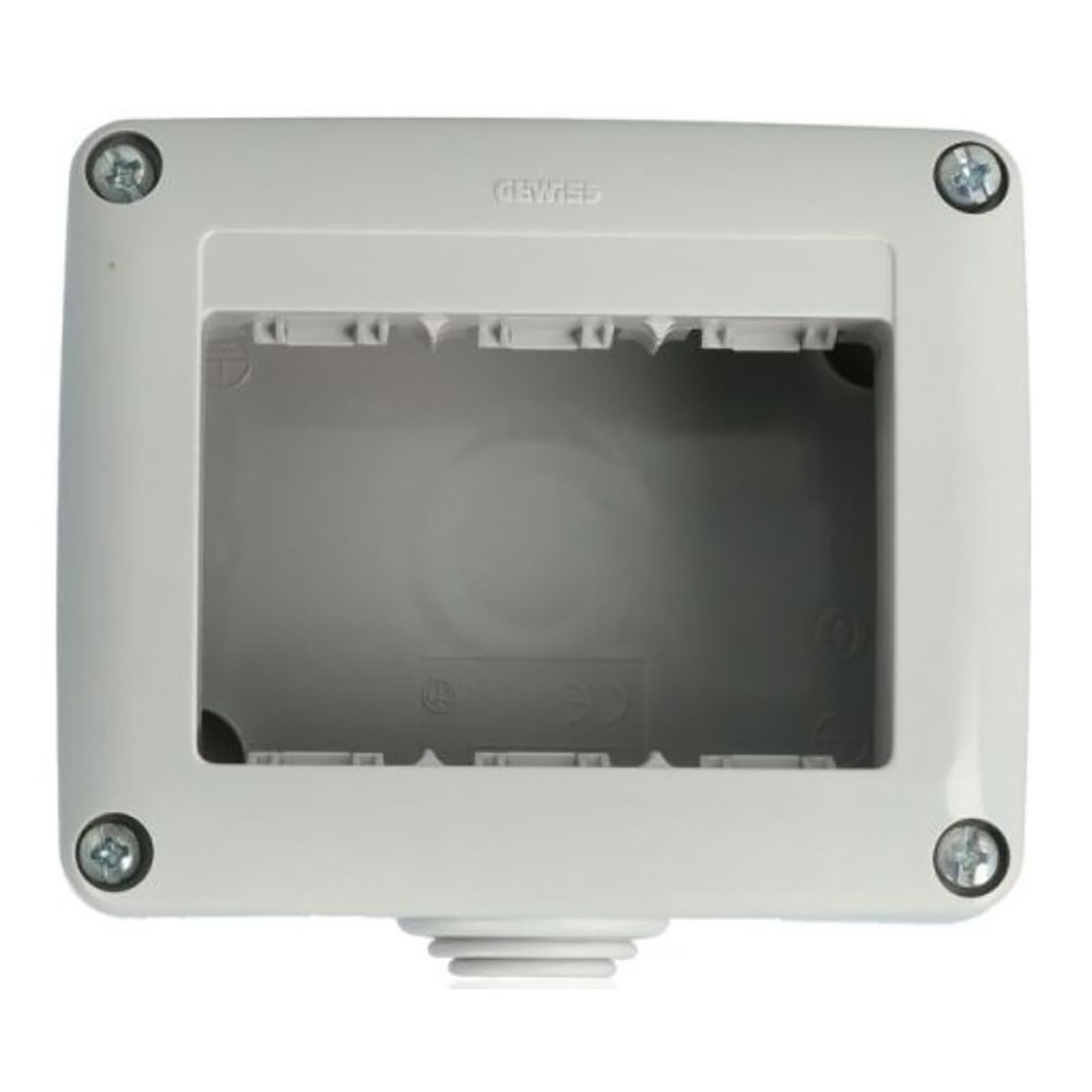 Doza GEWISS GW27003, 3 posturi, IP40, gri