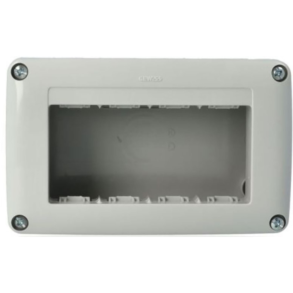 Doza GEWISS GW27004, 4 posturi, IP40, gri