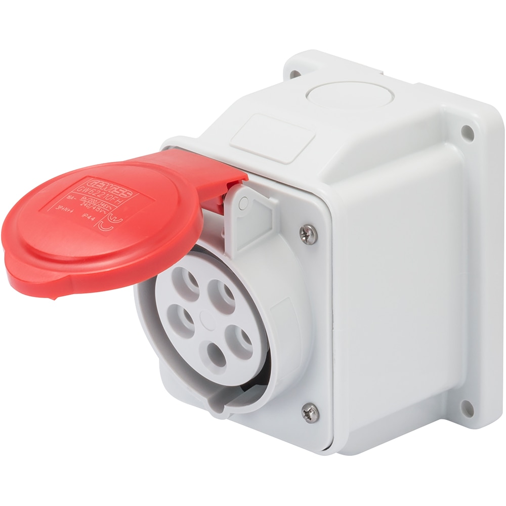 Priza GEWISS GW62420, IP44, 32A, 400 V, gri