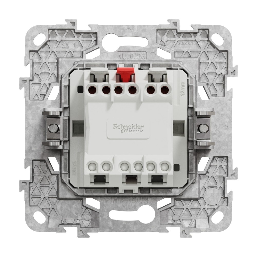 Intrerupator dublu SCHNEIDER NU521118NZ, incastrat, 10A, IP20, alb