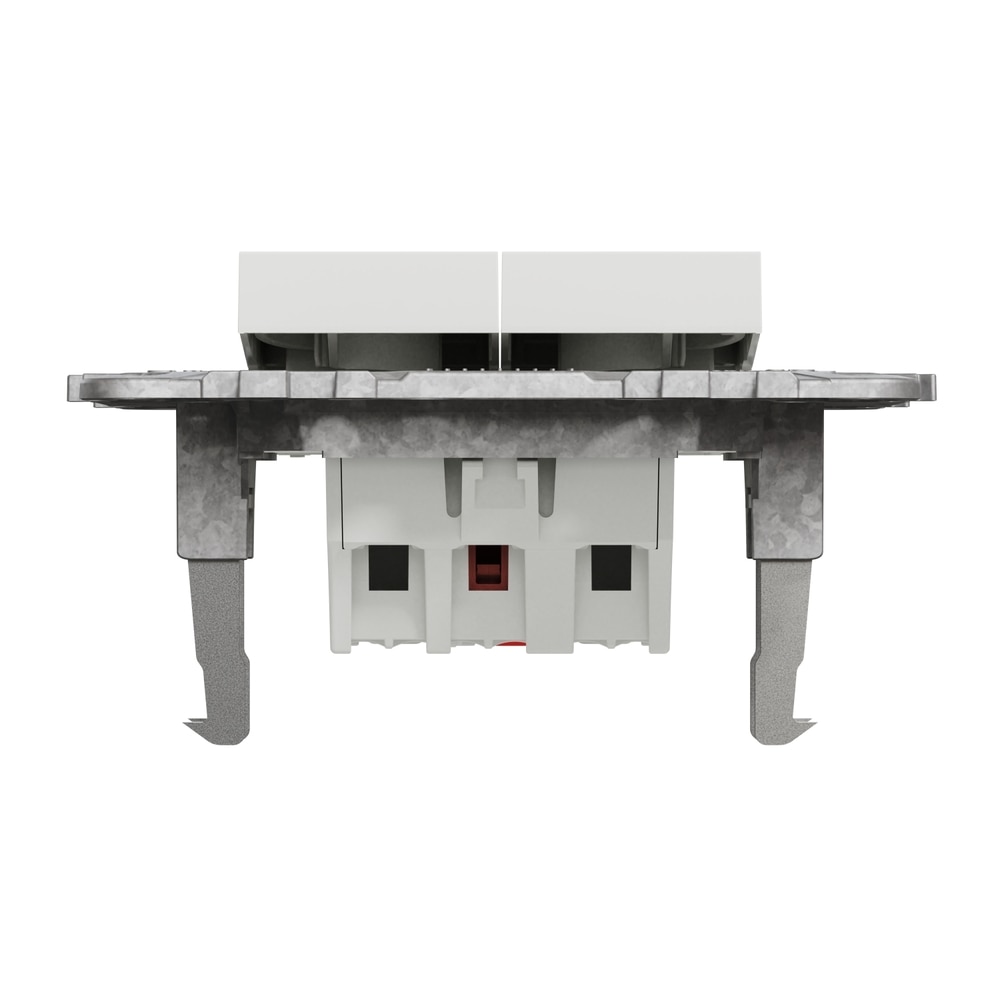 Intrerupator dublu SCHNEIDER NU521118NZ, incastrat, 10A, IP20, alb