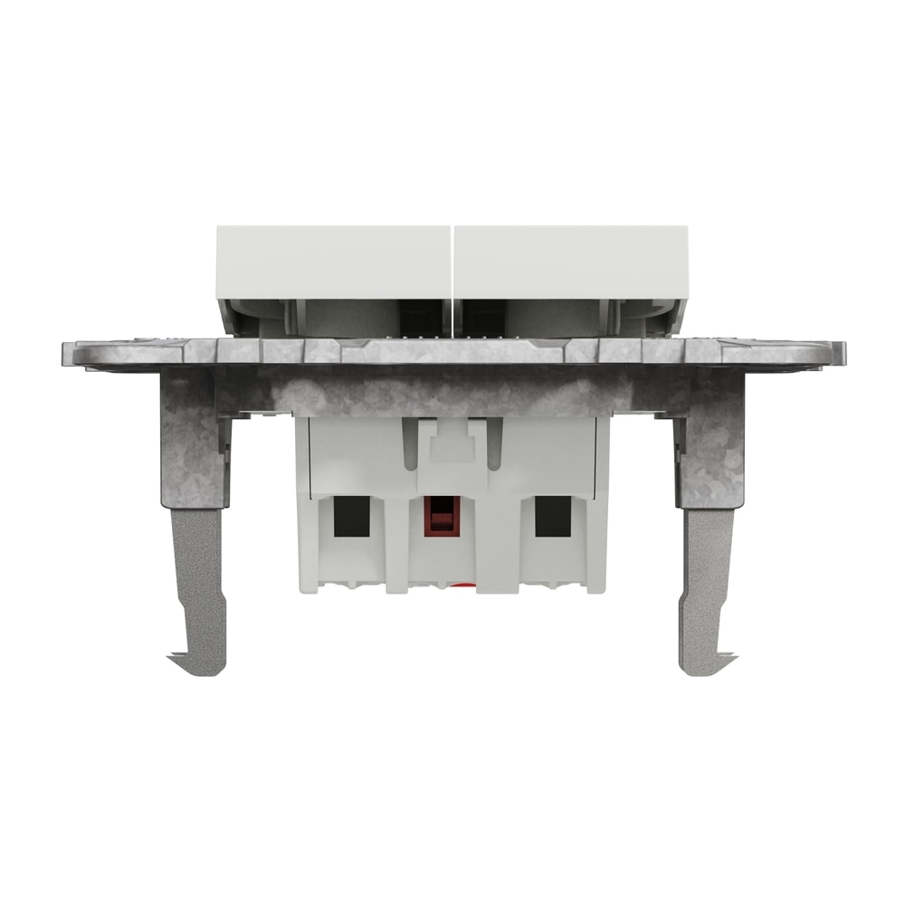 Intrerupator dublu SCHNEIDER NU521118Z, incastrat, 10A, IP20, alb