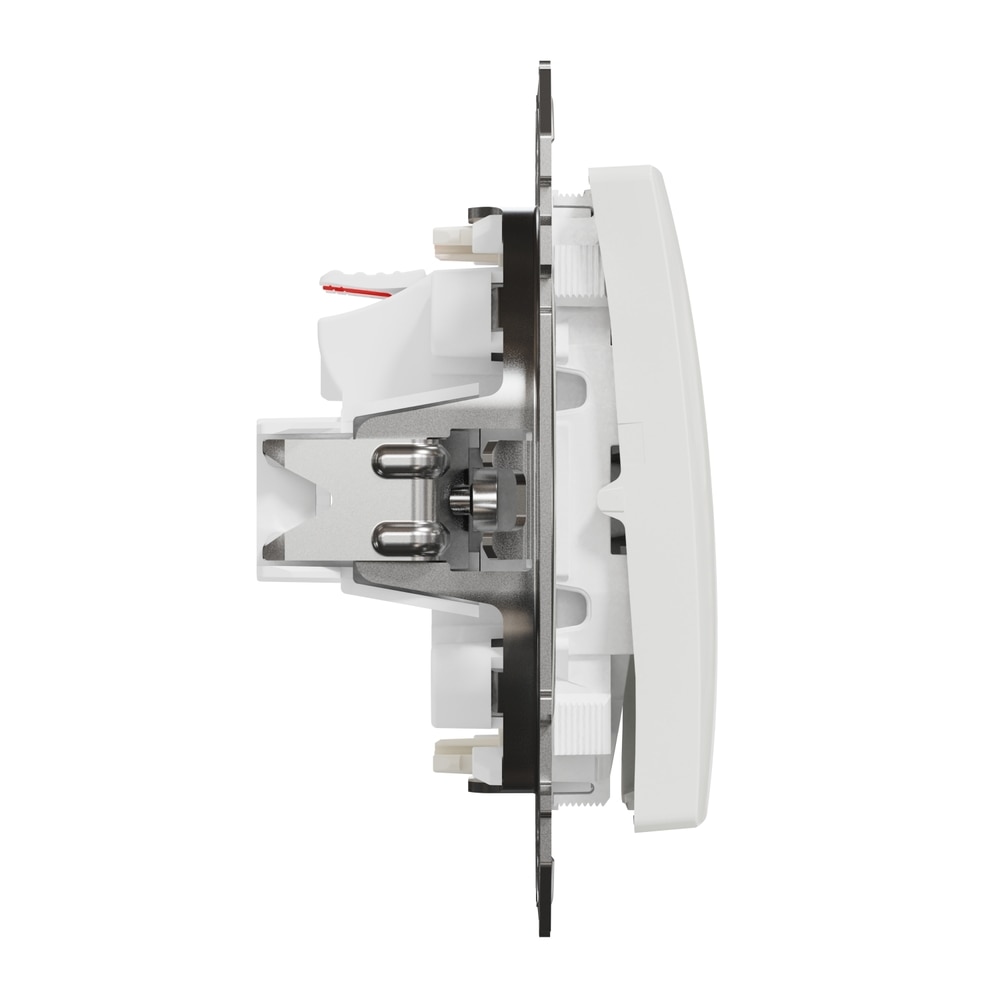 Intrerupator dublu SCHNEIDER SDD111105L, incastrat, 10A, IP20, alb