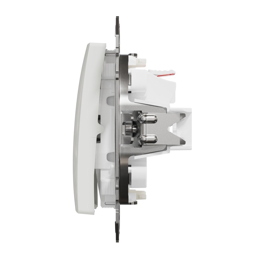 Intrerupator dublu SCHNEIDER SDD111105L, incastrat, 10A, IP20, alb