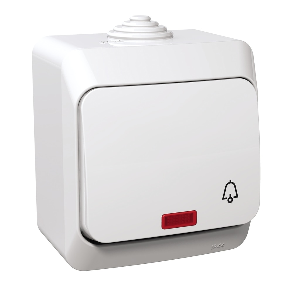 Intrerupator cu revenire SCHNEIDER WDE000515, aparent, 16A, IP44, alb