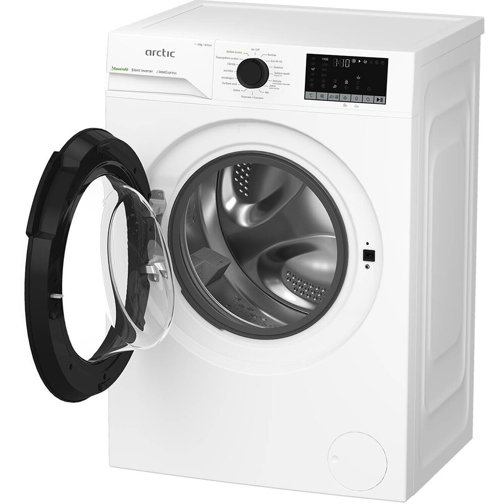 Masina de spalat rufe frontala ARCTIC APLM2WFST211412W, ExtraSteam, 11 kg, 1400rpm, Clasa A, alb