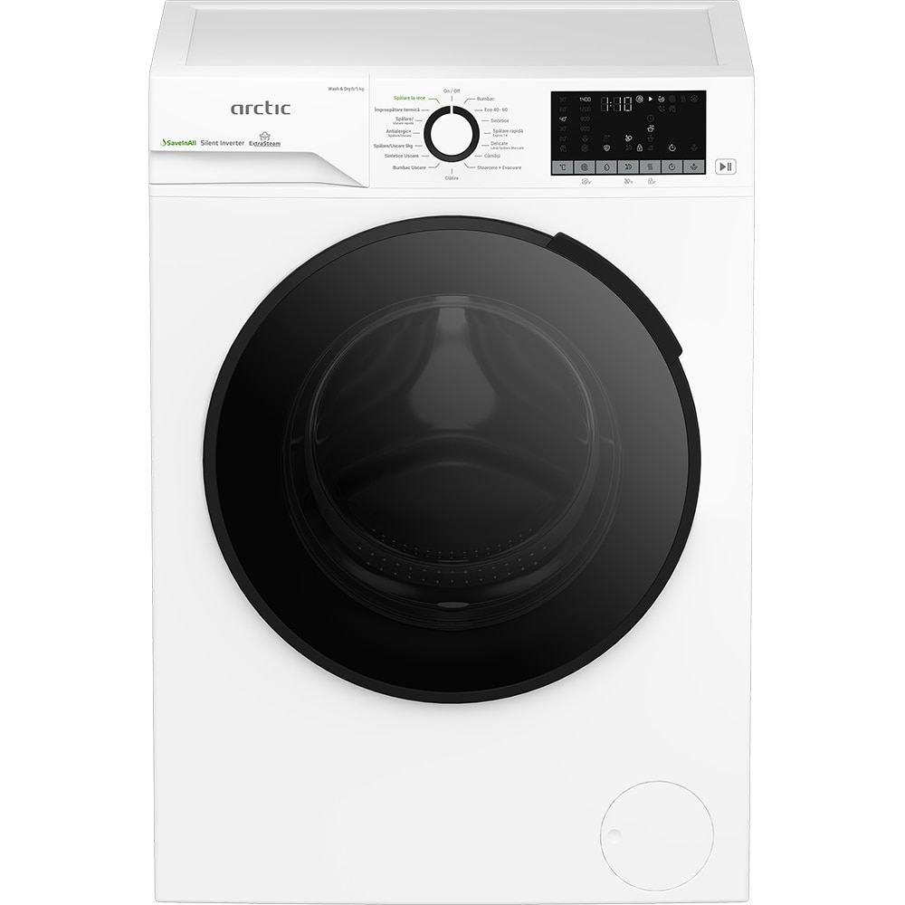 Masina de spalat rufe frontala cu uscator ARCTIC APLM3DFT38442W, 8/5 kg, 1400rpm, Clasa A/D, alb