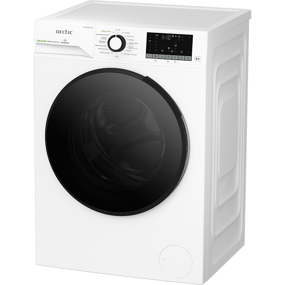 Masina de spalat rufe frontala cu uscator ARCTIC APLM3DFT38442W, 8/5 kg, 1400rpm, Clasa A/D, alb