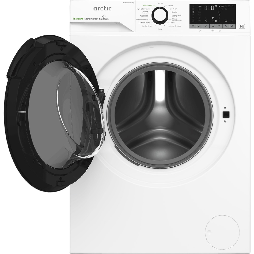 Masina de spalat rufe frontala cu uscator ARCTIC APLM3DFT39442W, 9/6 kg, 1400rpm, Clasa A/D, alb