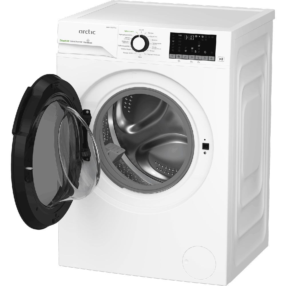 Masina de spalat rufe frontala cu uscator ARCTIC APLM3DFT39442W, 9/6 kg, 1400rpm, Clasa A/D, alb